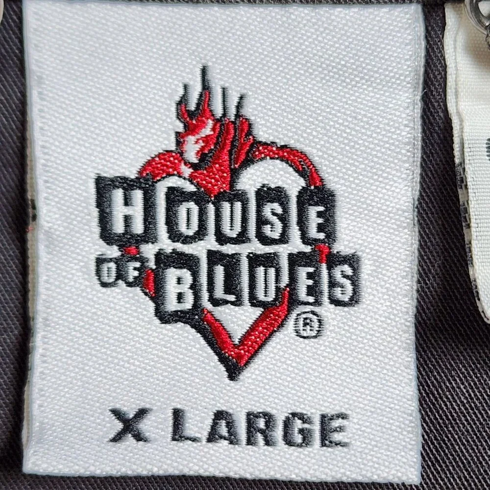 House Of Blues Charcoal Short Sleeve Button-Up Shirt Mens X-Large - Picture 4 of 11
